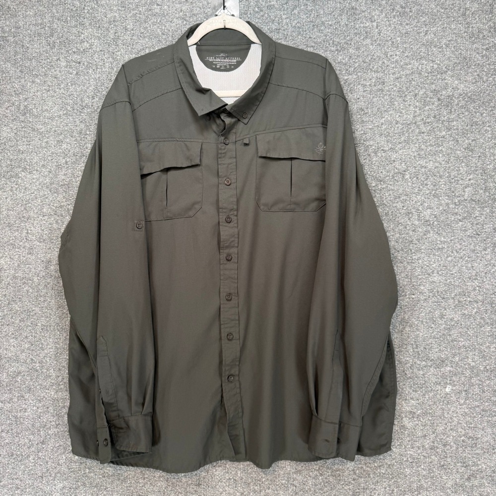 Nine Line Apparel Fishing Shirt Mens 3XL Green Vented‎ Performance Tactical Gear